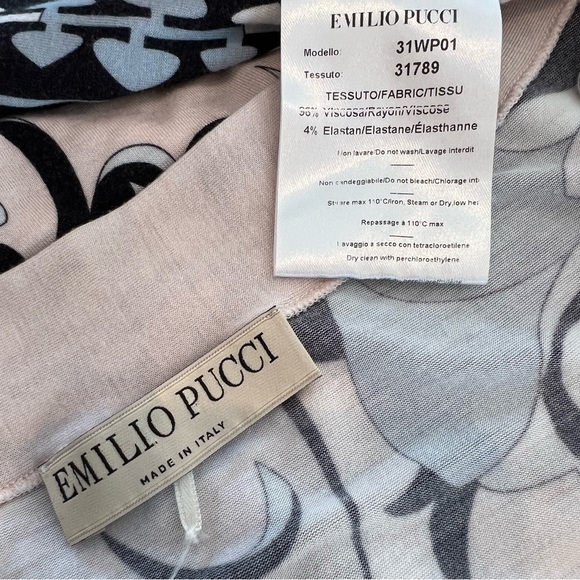 EMILIO PUCCI PINK FLORAL LONG SLEEVE T-SHIRT 31WP01 SIZE 8 - Picture 14 of 17